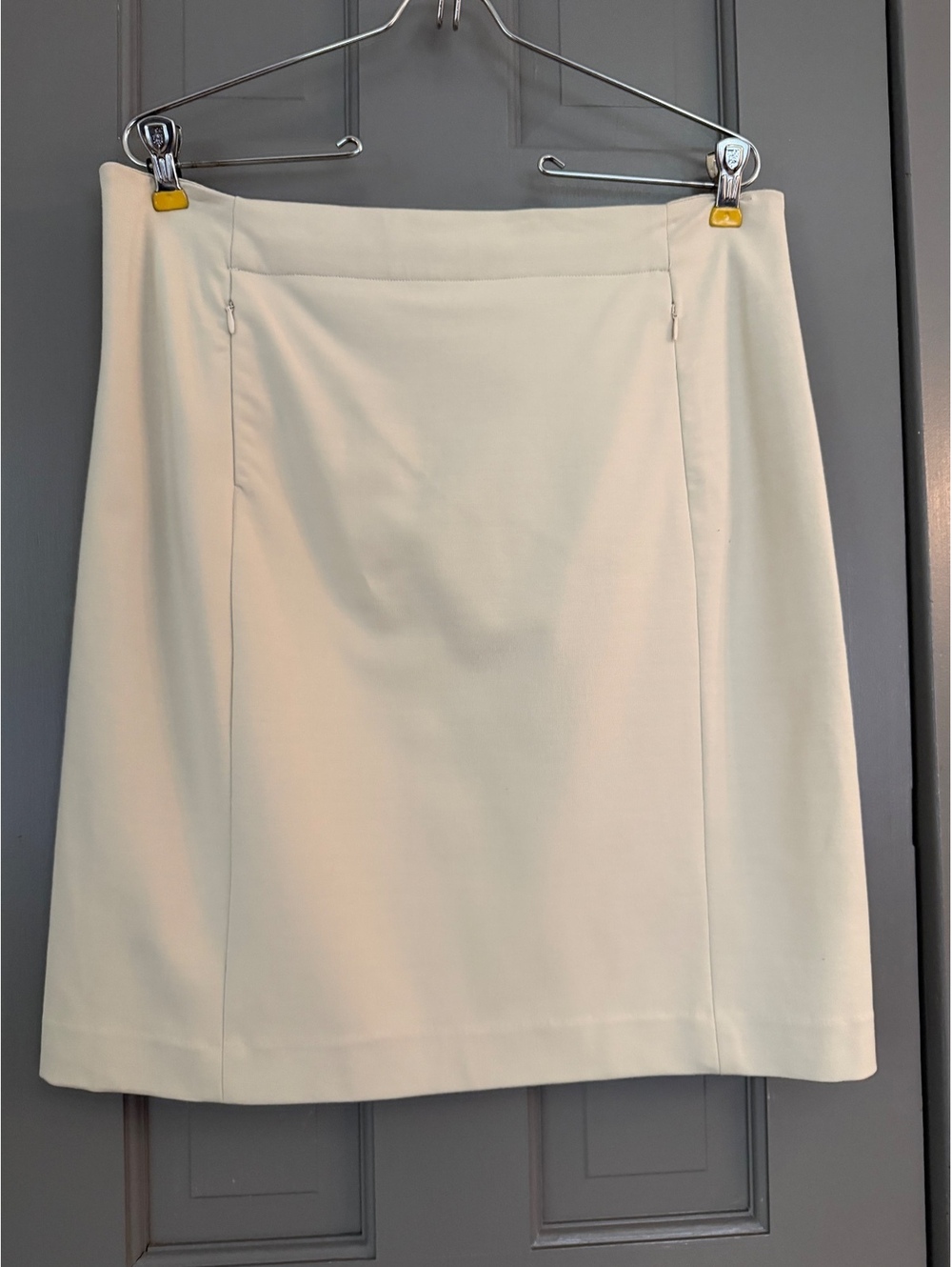Katherine Barclay Women's Beige Rayon Blend Tailored Skirt Size Large